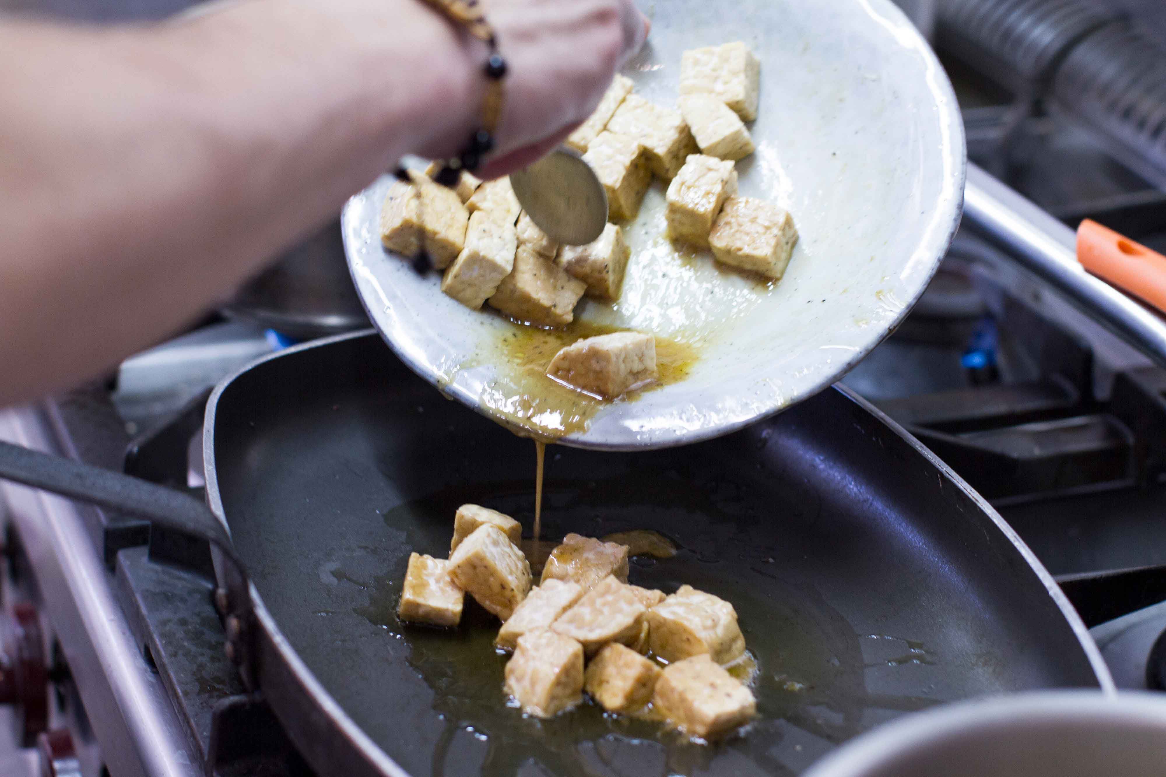 Vegetarian Caesar salad with an Asian twist